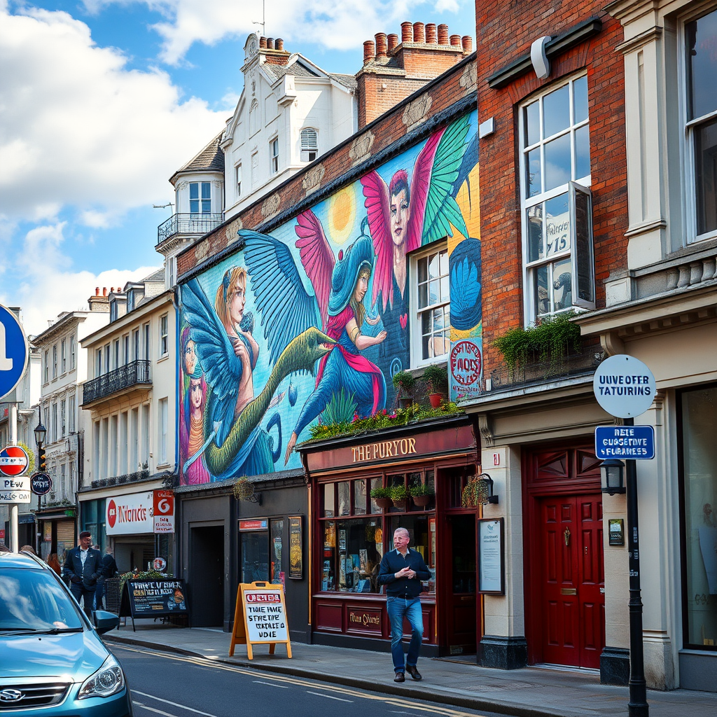 Oxford pub reveals vibrant new street art for pedestrians to enjoy